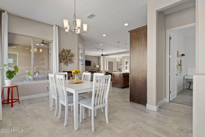 Breakfast nook off kitchen
