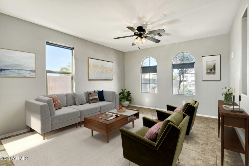 Living Room- VIRTUALLY STAGED