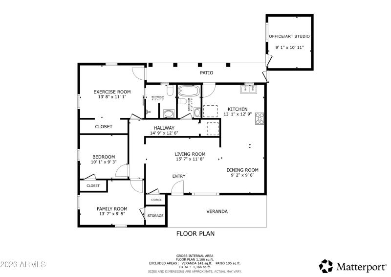 2521 N. Evergreen St FloorPlan