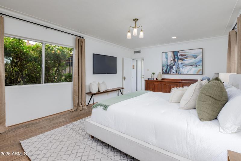 Spacious primary bedroom