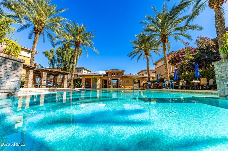 Heated resort style pool