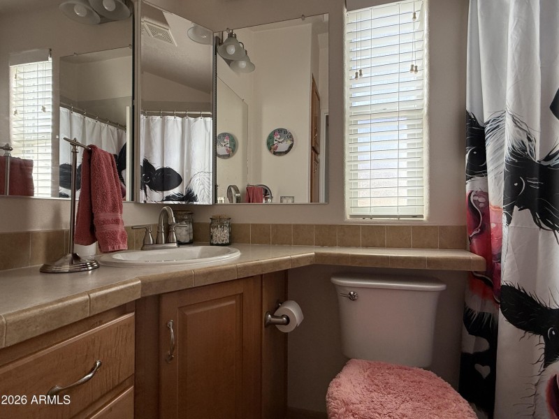 Bath with step in shower (1)