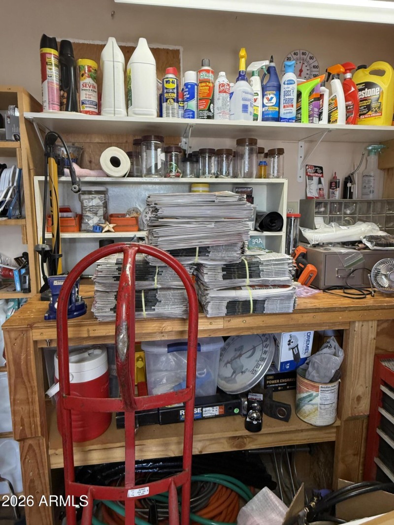 Shed interior with Bench (2)