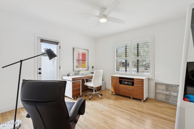3rd bedroom with rear courtyard access