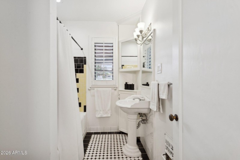 hall bath has preserved vintage charm