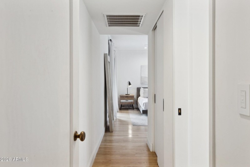 Hallway with built-ins
