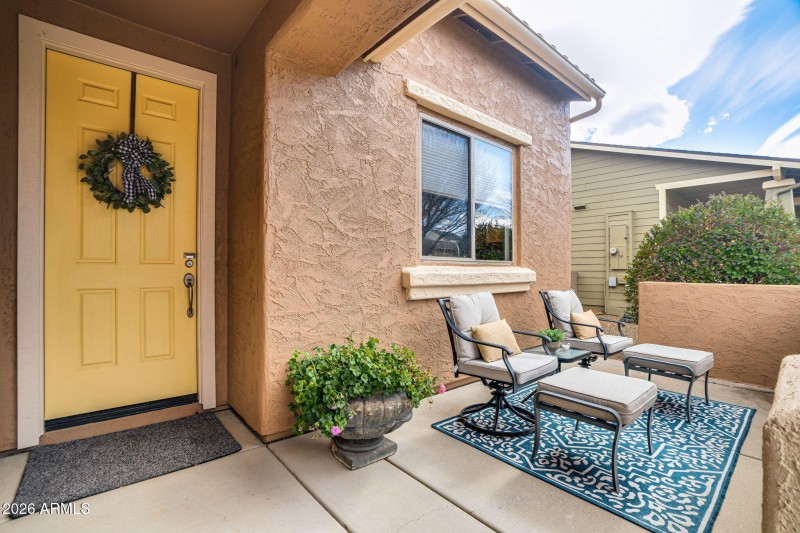 Classic front door patio