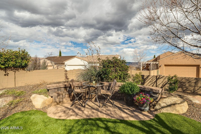 Secondary pavered patio