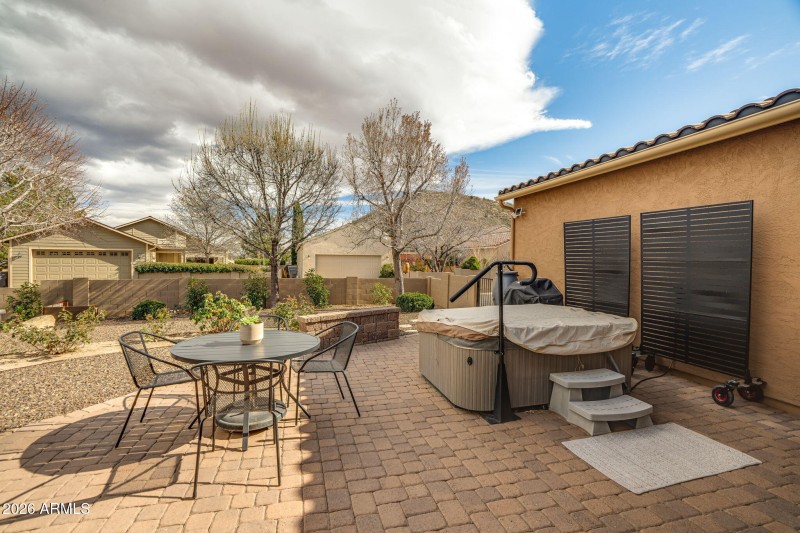Uncovered additional pavered patio area