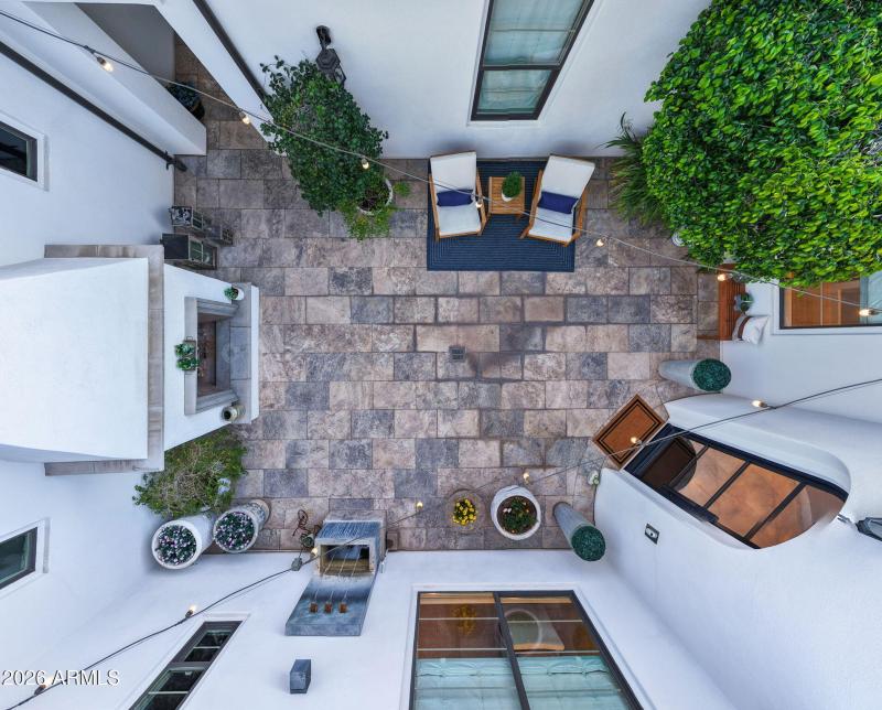 Entrance Courtyard Birdseye View