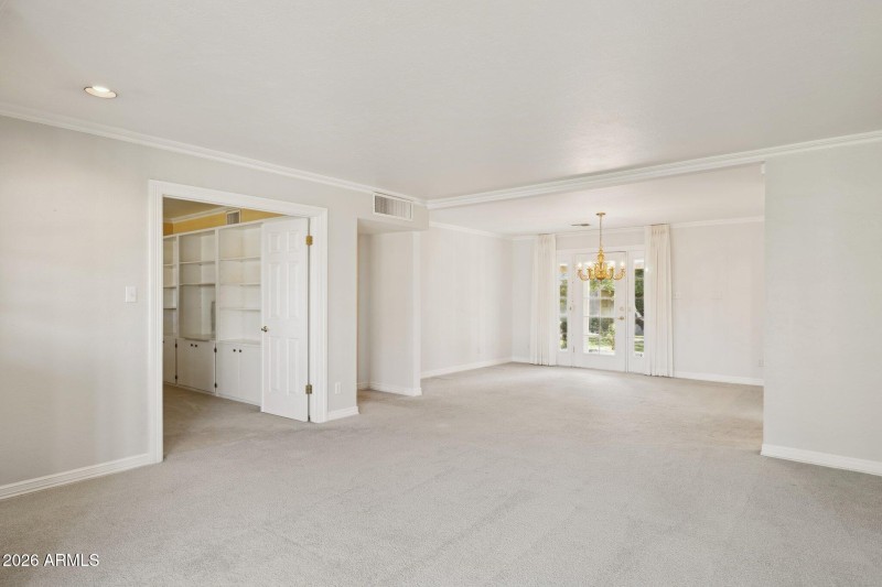 Family Room to Bedroom 3 or Den