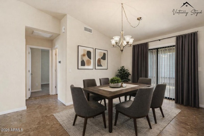 Dining Area Virtually Staged