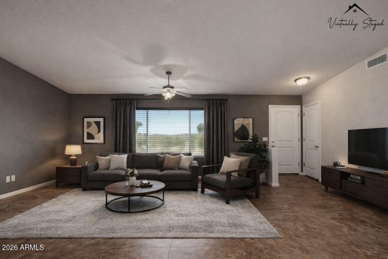 Living Room Virtually Staged