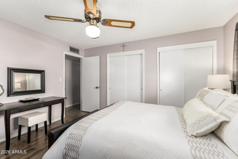 Generous closet space