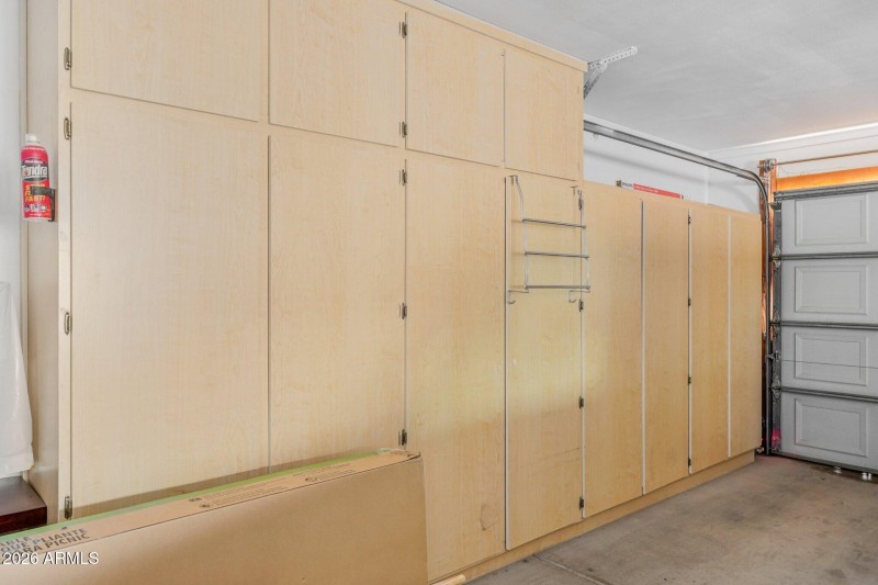 Storage cabinets in garage