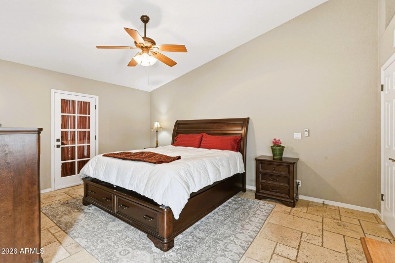 Master Bedroom with Vaulted Ceilings