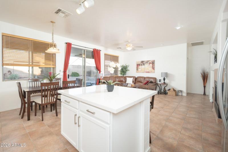 Open kitchen & & family room