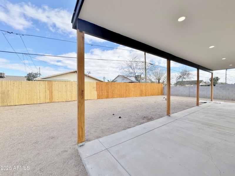 Back fencing is being stained