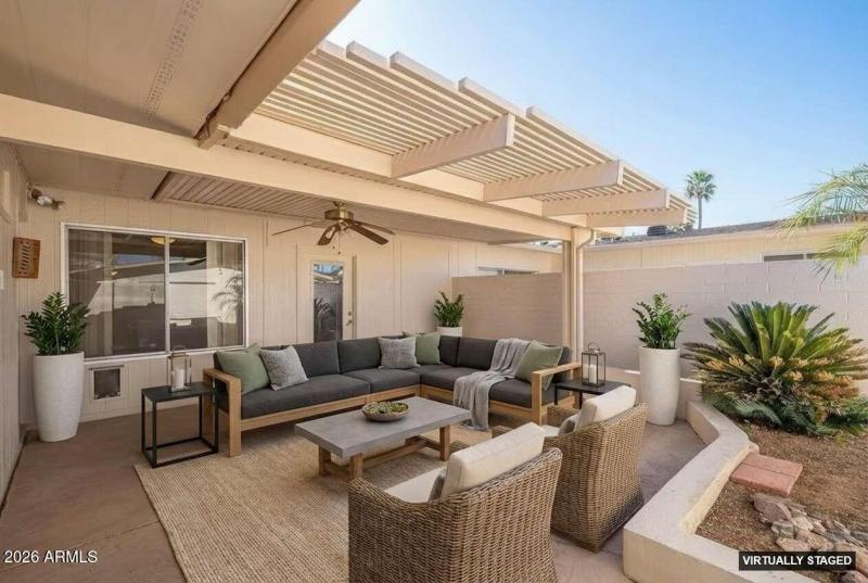 Extended Covered Patio - Staged