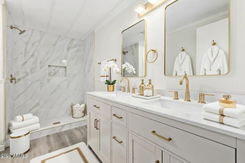 Primary Bathroom - Virtually Staged