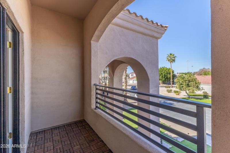 Upstairs second bedroom's balcony