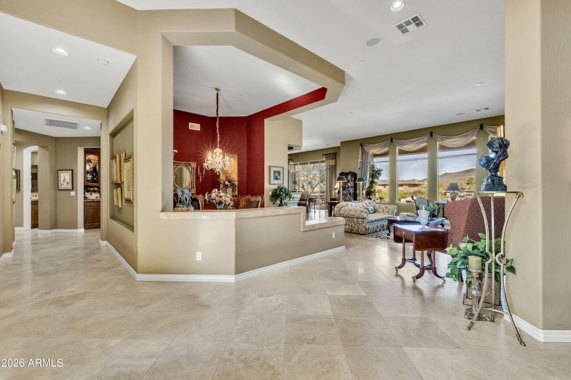 Foyer toward dining room and living room