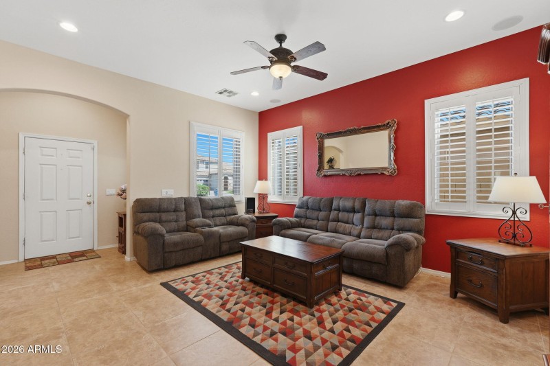 Living Room View From The Kitchen