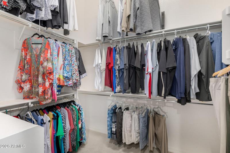 Primary Closet with Drop down
