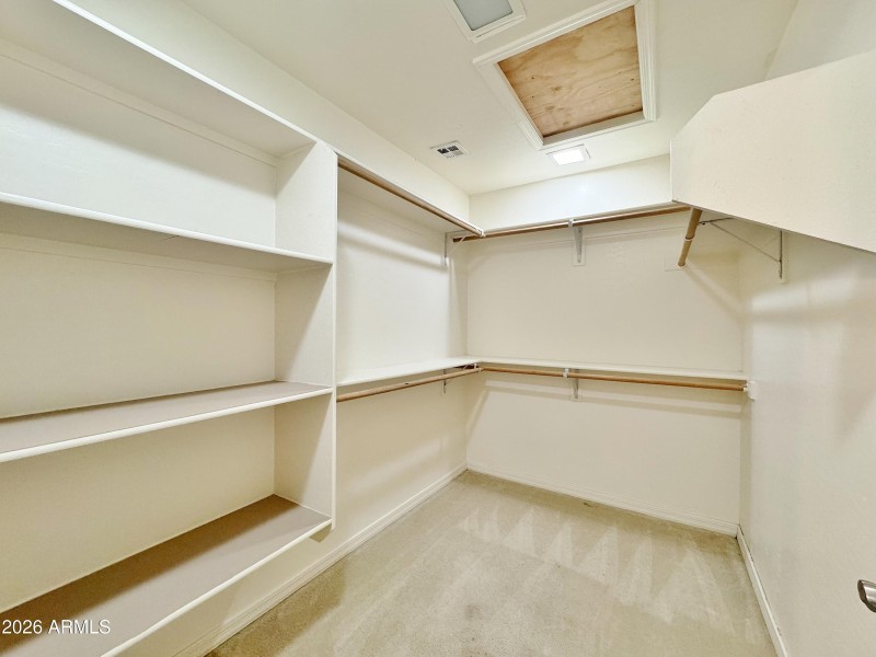 Master walk in closet