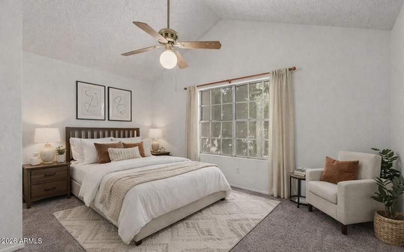Virtually staged bedroom 2