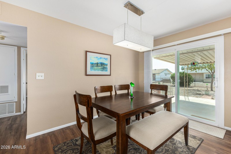 COVERED PATIO OFF THE DINING AREA