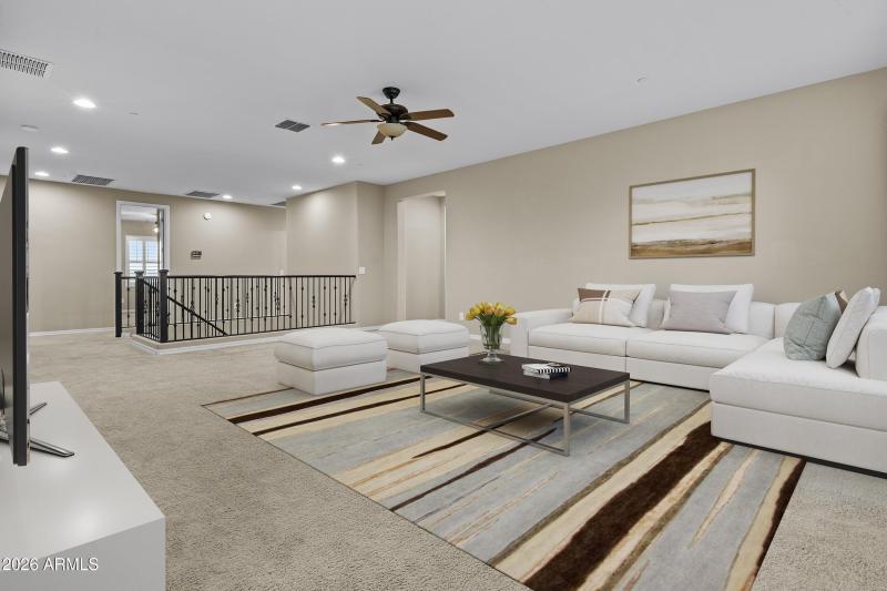 virtually staged loft