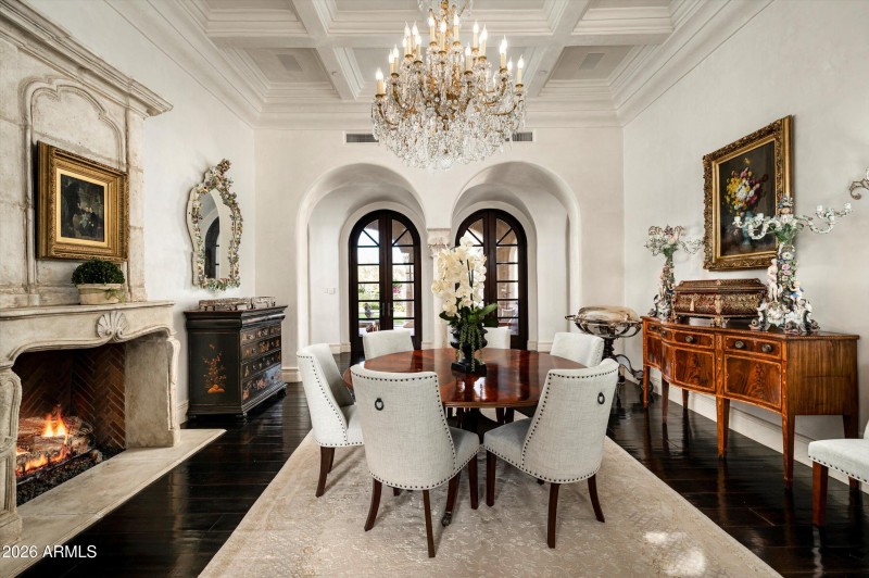 Formal Dining opens to courtyard