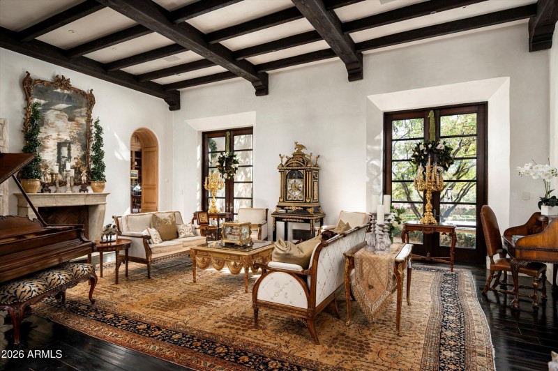 Living room near study/library