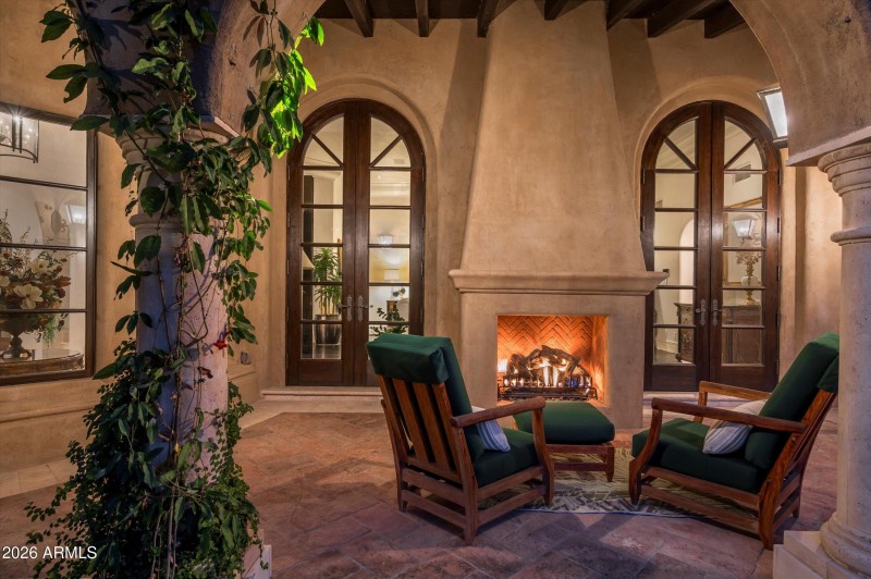 Primary Patio fireplace