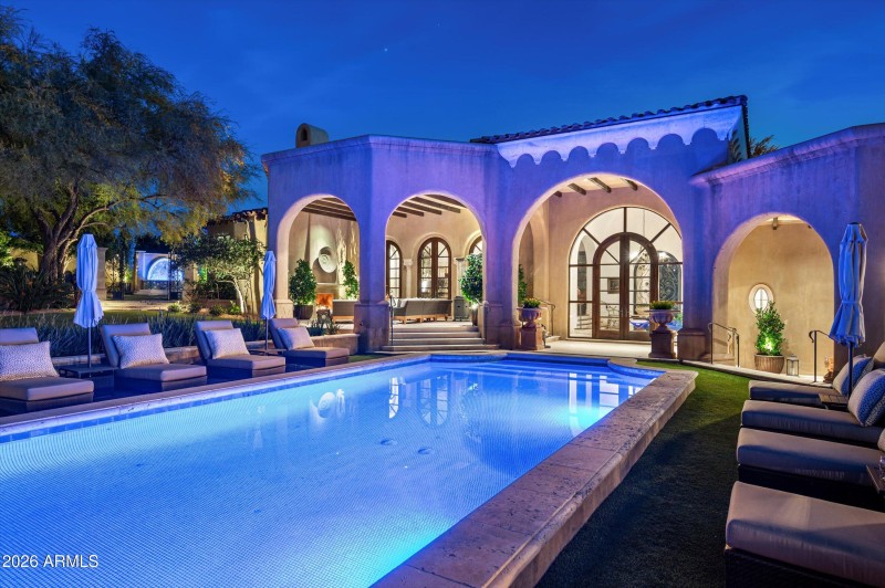 Evening poolside