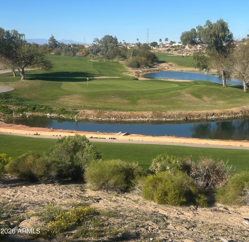 Hole 13 green and water feature