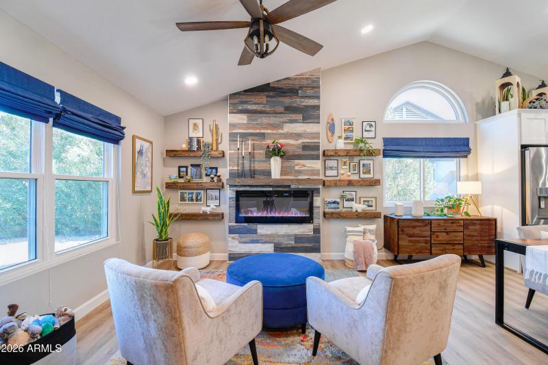 Formal Living w Fireplace