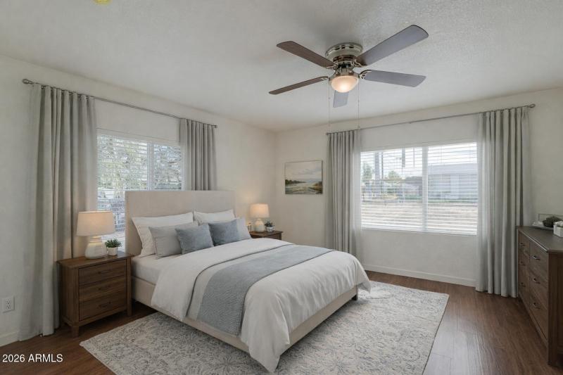 Bright and serene master bedroom