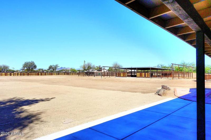 Covered Patio-Stables View