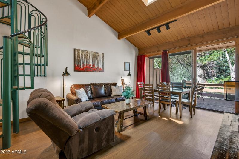 Rough hewn wood beams