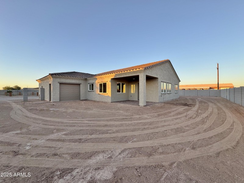 Back of home and yard