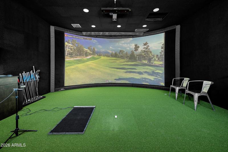 38converted garage golf sim