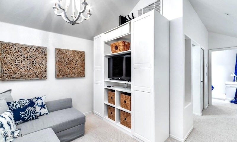 upper loft and hall to bedroom and bath