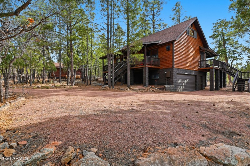 Attached garage side