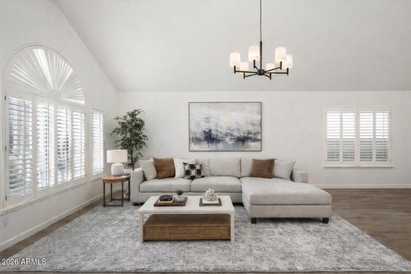 Bright Living Room Staged