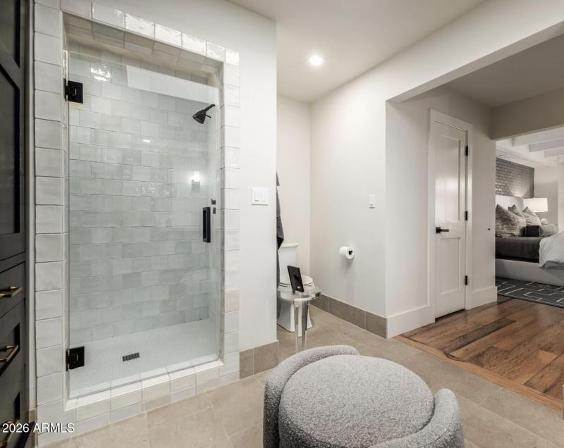 Custom Shower at Renovated Owner's Suite