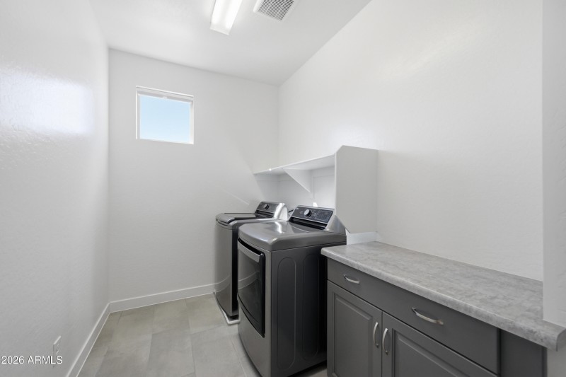 Upstairs laundry room