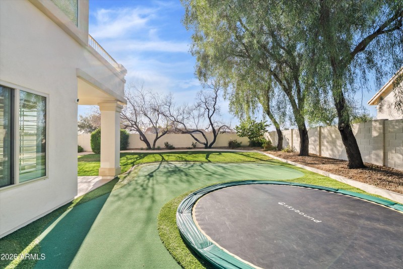 In ground trampoline