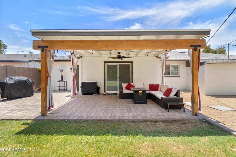 Covered patio for ultimate relaxation